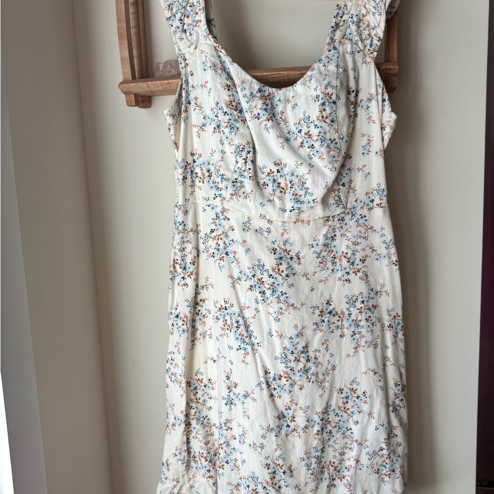 Old Navy Cream Floral Midi Dress